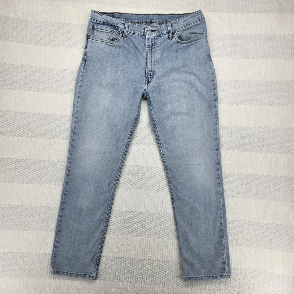 Levis 511 Slim Straight Jeans Mens 38x32 Blue Denim Mid Rise Stretch 04511-2305